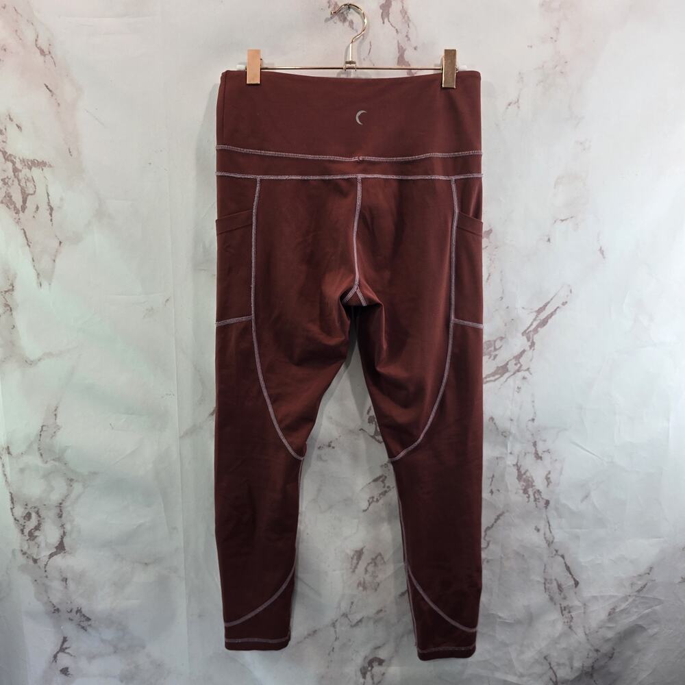 Zyia Leggings Womens 6 8 Red Brick Rust High Rise Light N Tight